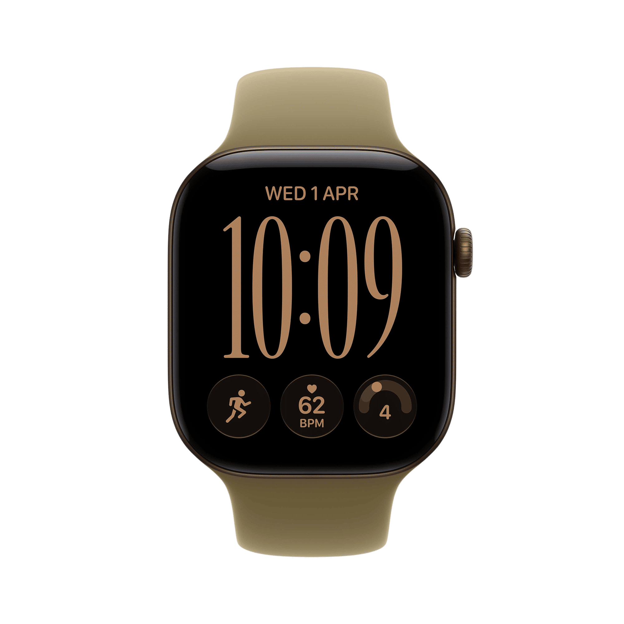 Apple Watch Series 12 GPS with Olive Sport Band - S/M (46mm Retina LTPO3 OLED Display, Dark Bronze Aluminium Case)_2