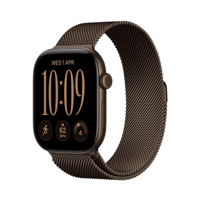 Apple Watch Series 12 GPS+Cellular with Dark Bronze Milanese Loop - S/M (46mm Retina LTPO3 OLED Display, Dark Bronze Aluminium Case)