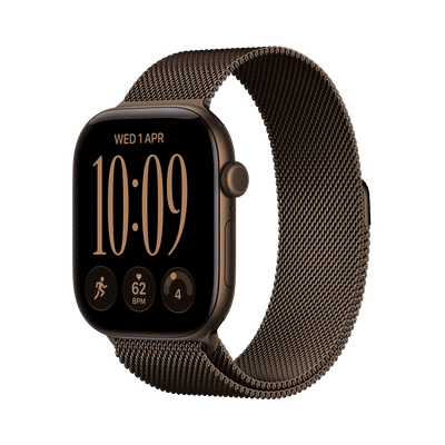 Apple Watch Series 12 GPS with Dark Bronze Milanese Loop - M/L (46mm Retina LTPO3 OLED Display, Dark Bronze Aluminium Case)