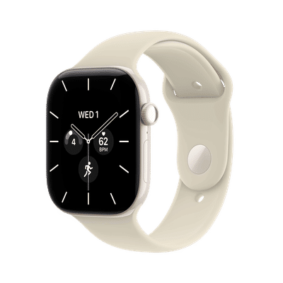 Apple Watch Series 12 GPS+Cellular with Sand Sport Band - M/L (46mm Retina LTPO3 OLED Display, Pearl White Ceramic Case)