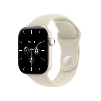 Apple Watch Series 12 GPS+Cellular with Sand Sport Band - S/M (42mm Retina LTPO3 OLED Display, Pearl White Ceramic Case)
