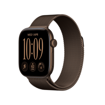 Apple Watch Series 12 GPS+Cellular with Dark Bronze Milanese Loop (42mm Retina LTPO3 OLED Display, Dark Bronze Aluminium Case)