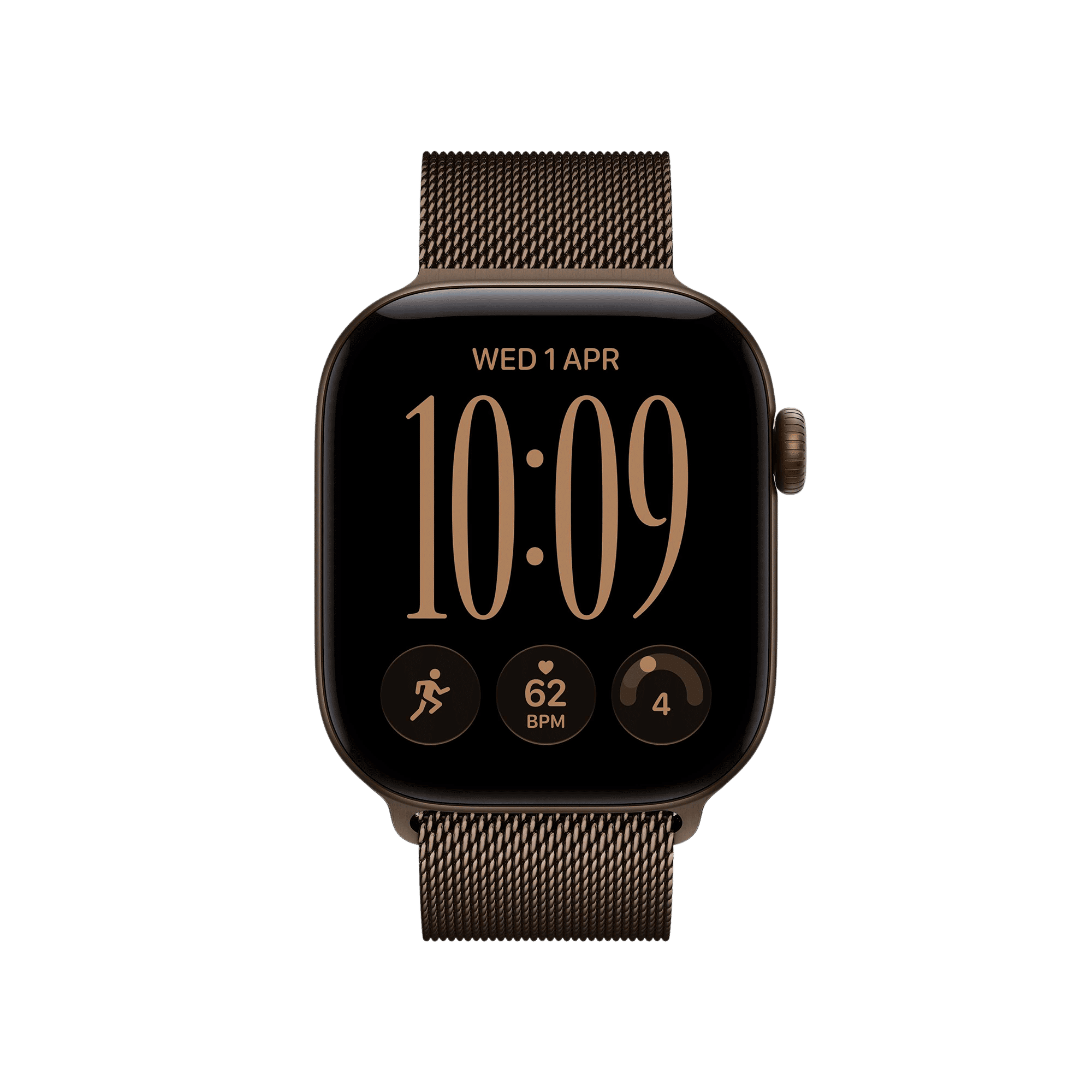 Apple Watch Series 12 GPS+Cellular with Dark Bronze Milanese Loop (42mm Retina LTPO3 OLED Display, Dark Bronze Aluminium Case)_2
