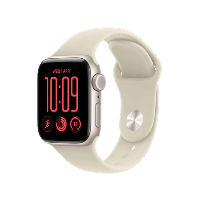 Apple Watch SE 3 GPS with Sand Sport Band - M/L (40mm Retina LTPO OLED Display, Starlight Aluminium Case)
