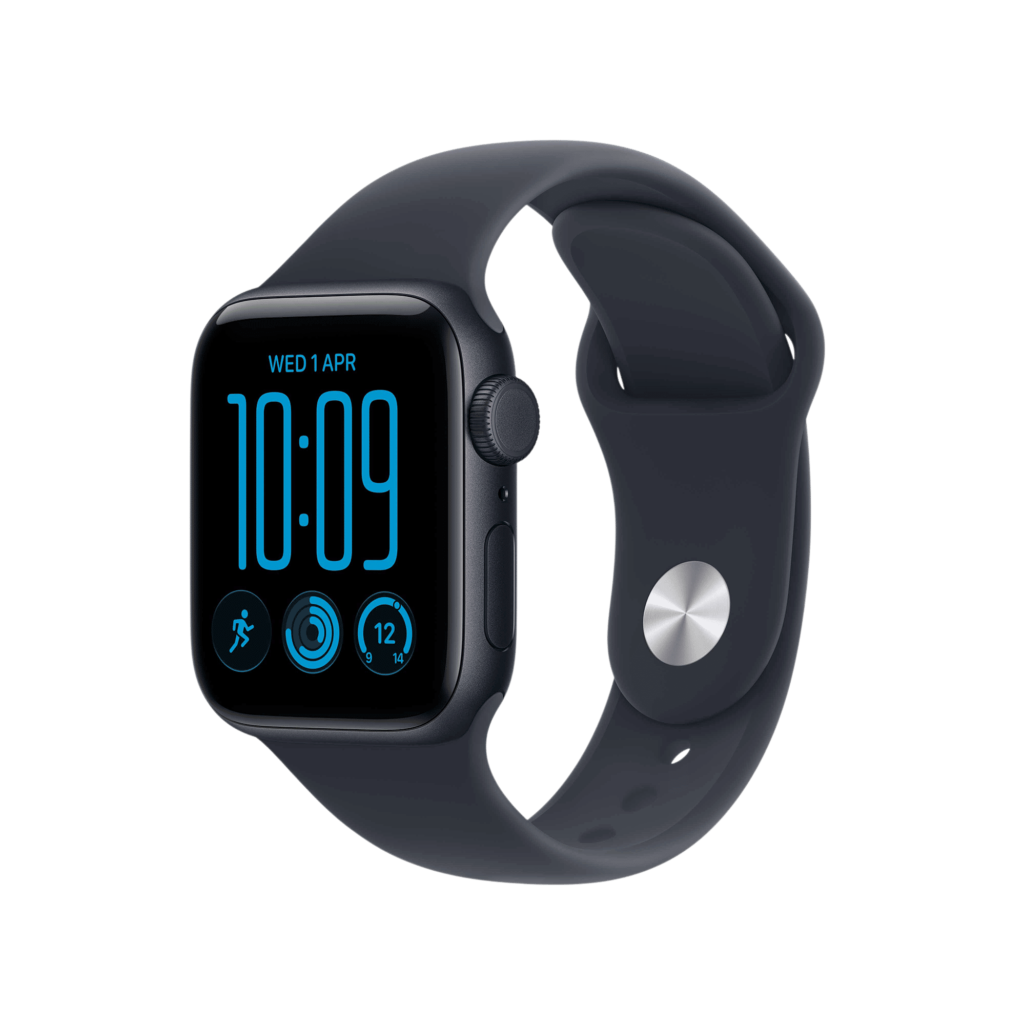 Apple Watch SE 3 GPS with Navy Blue Sport Band - S/M (40mm Retina LTPO OLED Display, Midnight Aluminium Case)_1