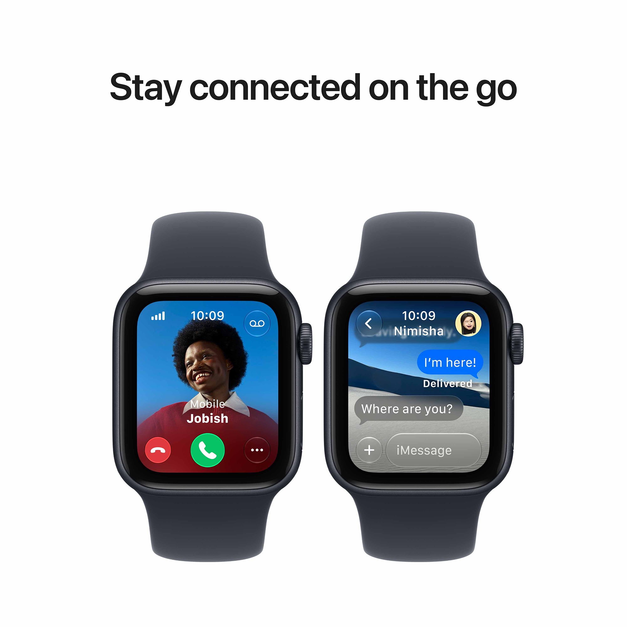 Apple Watch SE 3 GPS with Navy Blue Sport Band - S/M (40mm Retina LTPO OLED Display, Midnight Aluminium Case)_6