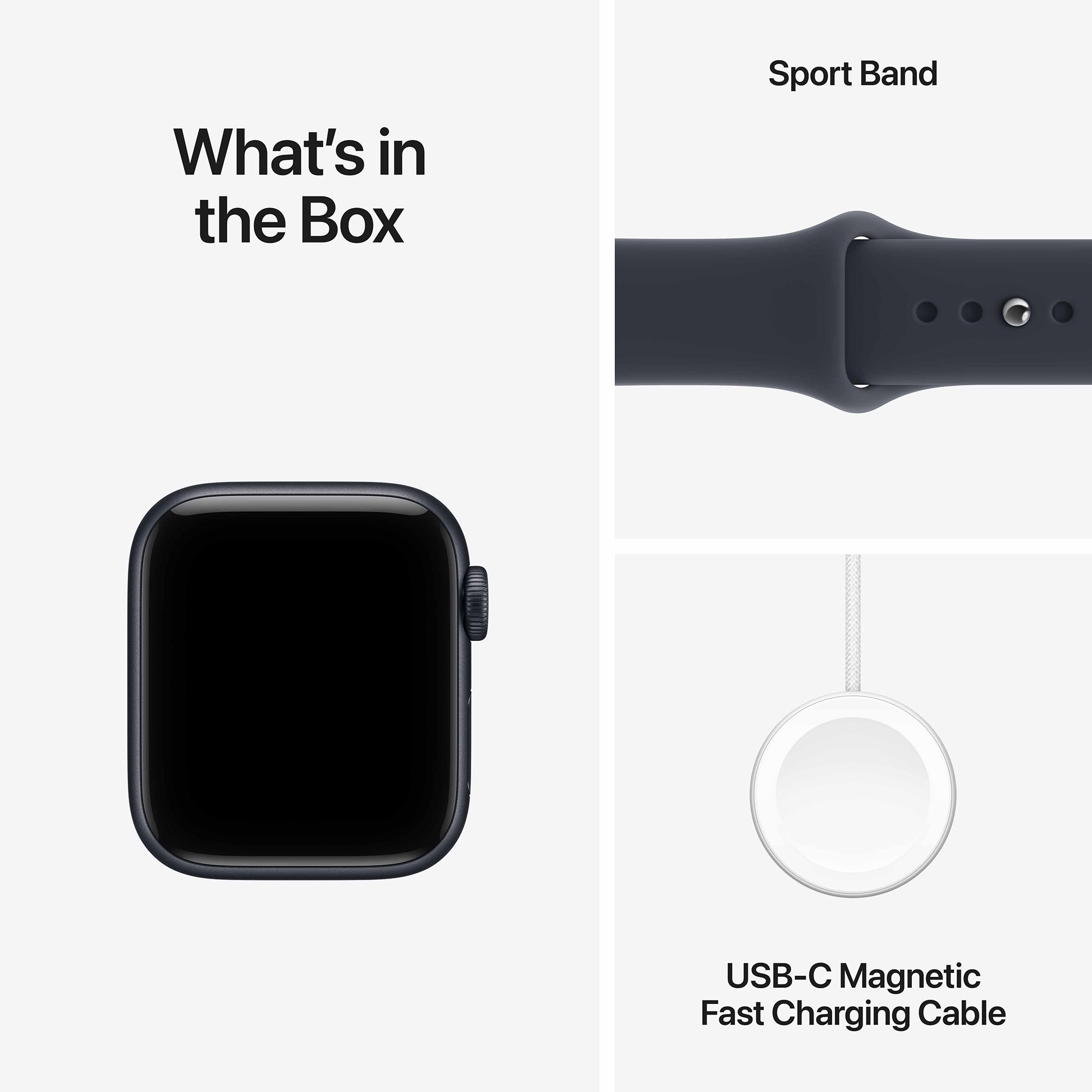 Apple Watch SE 3 GPS with Navy Blue Sport Band - S/M (40mm Retina LTPO OLED Display, Midnight Aluminium Case)_8