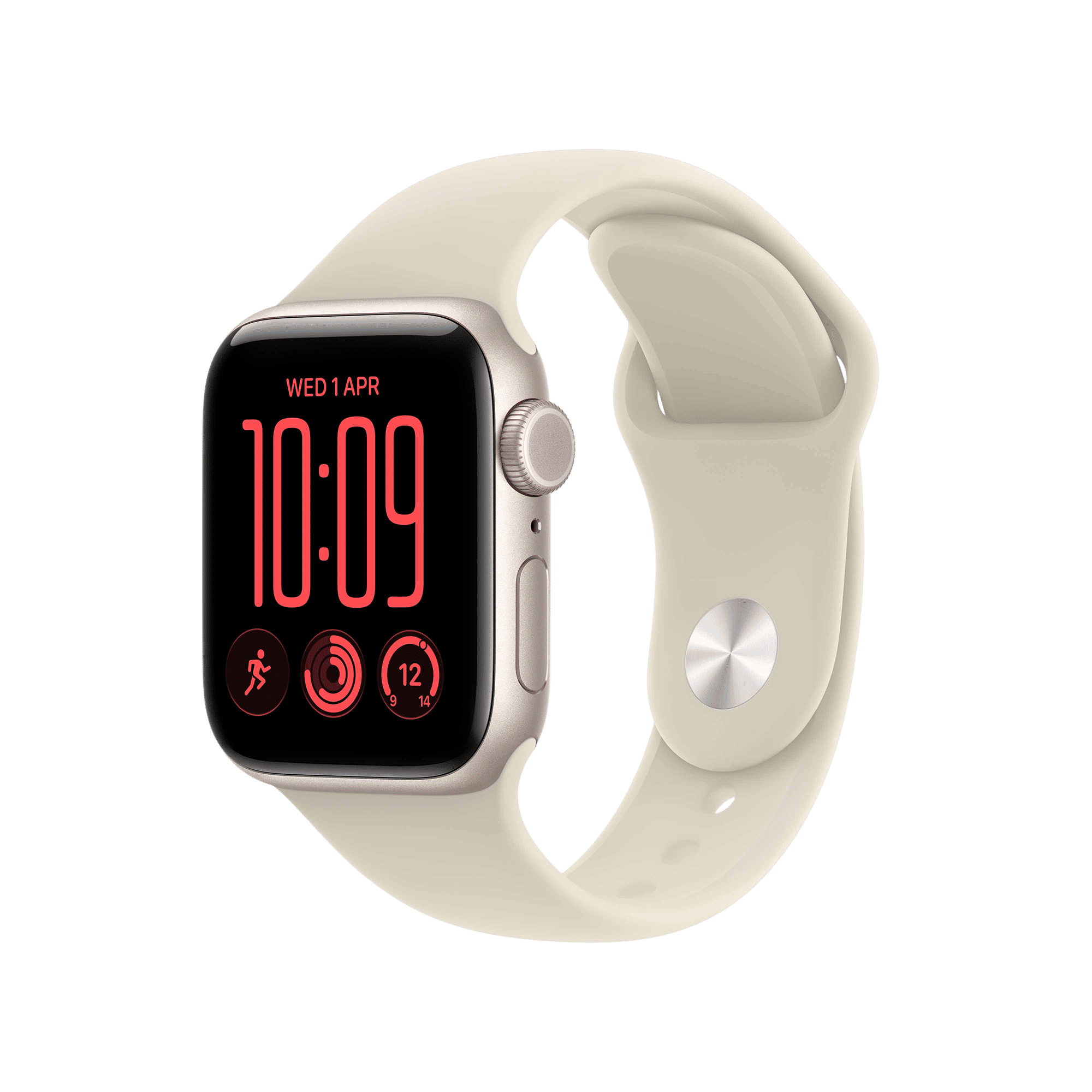 Apple Watch SE 3 GPS with Sand Sport Band - S/M (40mm Retina LTPO OLED Display, Starlight Aluminium Case)_1
