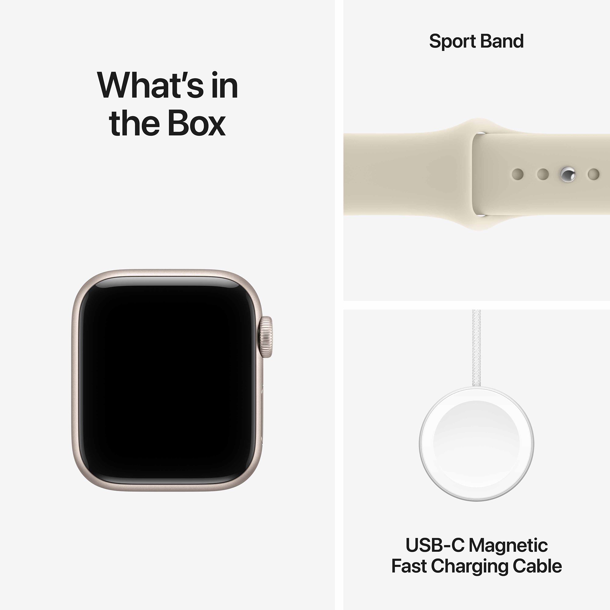 Apple Watch SE 3 GPS with Sand Sport Band - S/M (40mm Retina LTPO OLED Display, Starlight Aluminium Case)_8