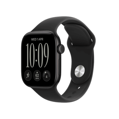 Apple Watch Series 12 GPS with Black Sport Band - M/L (42mm Retina LTPO3 OLED Display, Black Aluminium Case)