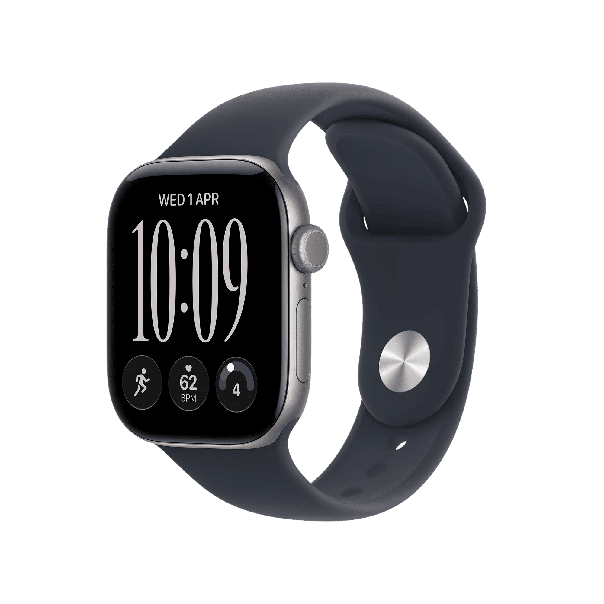 Apple Watch Series 12 GPS with Navy Blue Sport Band - S/M (42mm Retina LTPO3 OLED Display, Space Grey Aluminium Case)_1