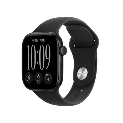 Apple Watch Series 12 GPS+Cellular with Black Sport Band - M/L (42mm Retina LTPO3 OLED Display, Black Aluminium Case)
