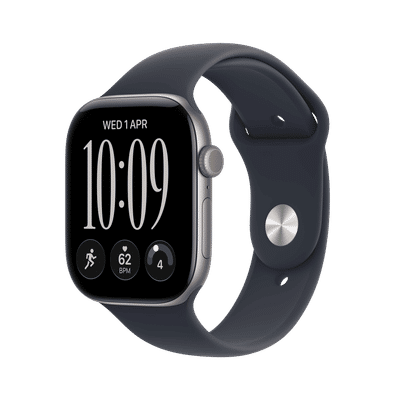 Apple Watch Series 12 GPS+Cellular with Navy Blue Sport Band - S/M (46mm Retina LTPO3 OLED Display, Space Grey Aluminium Case)