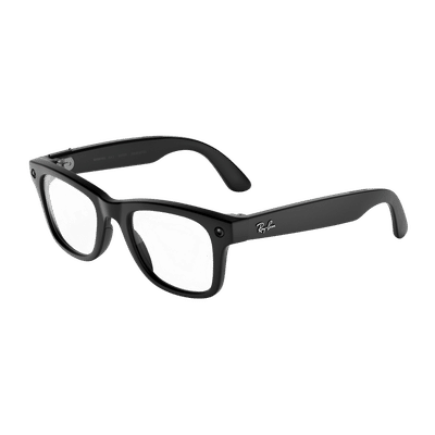 Ray-Ban Meta Wayfarer (Gen 3) AI Glasses (12MP Camera, 9Hrs Playtime, Meta AI, Open Ear Speaker, Real-time Translation, 3K Ultra HD Video Recording, Clear Lenses, Medium, Matte Black)