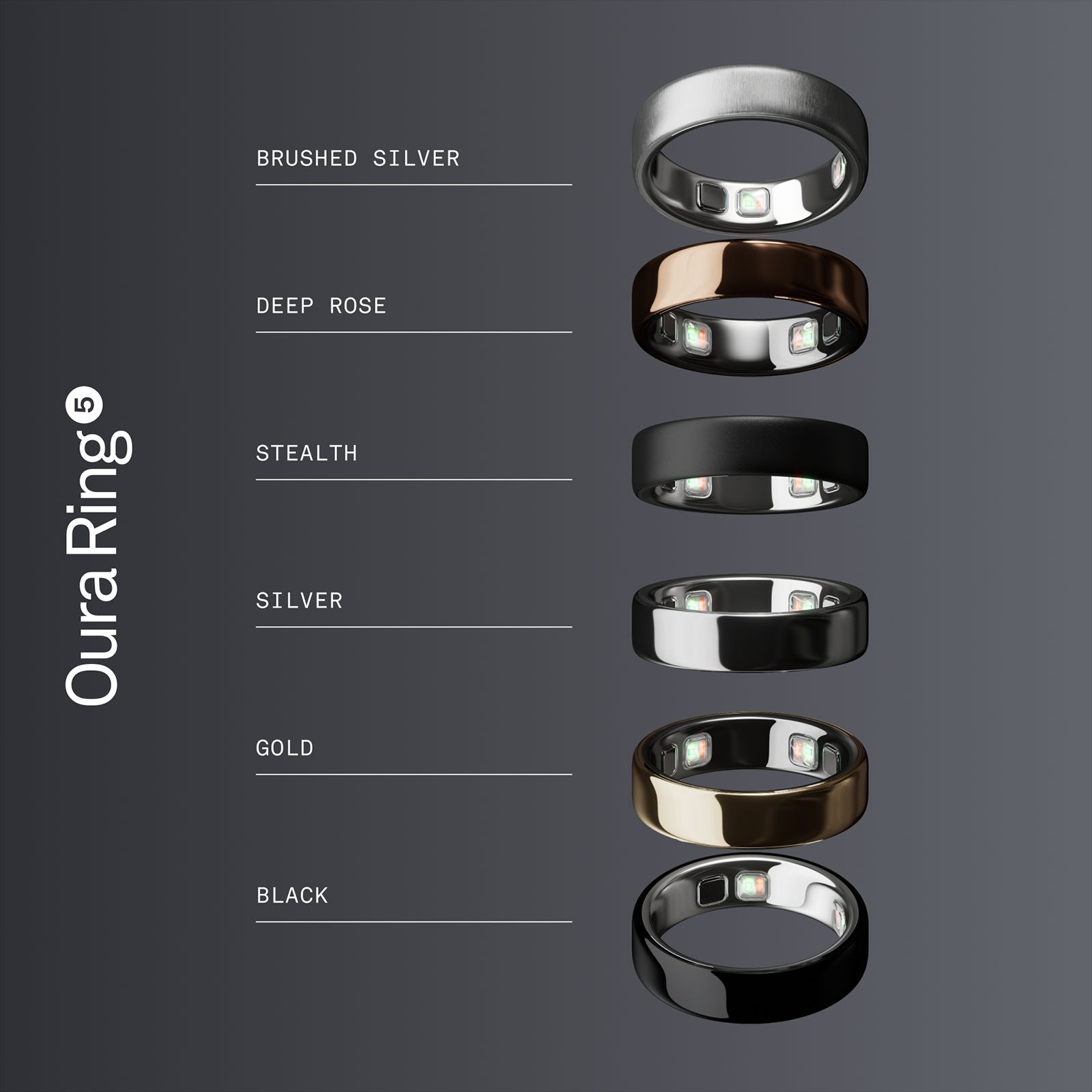 Oura Ring 5 Smart Ring with Health & Fitness Tracker (Size 8, Stealth) Oura Ring 5 Smart Ring with Health & Fitness Tracker (Size 8, Stealth)_7