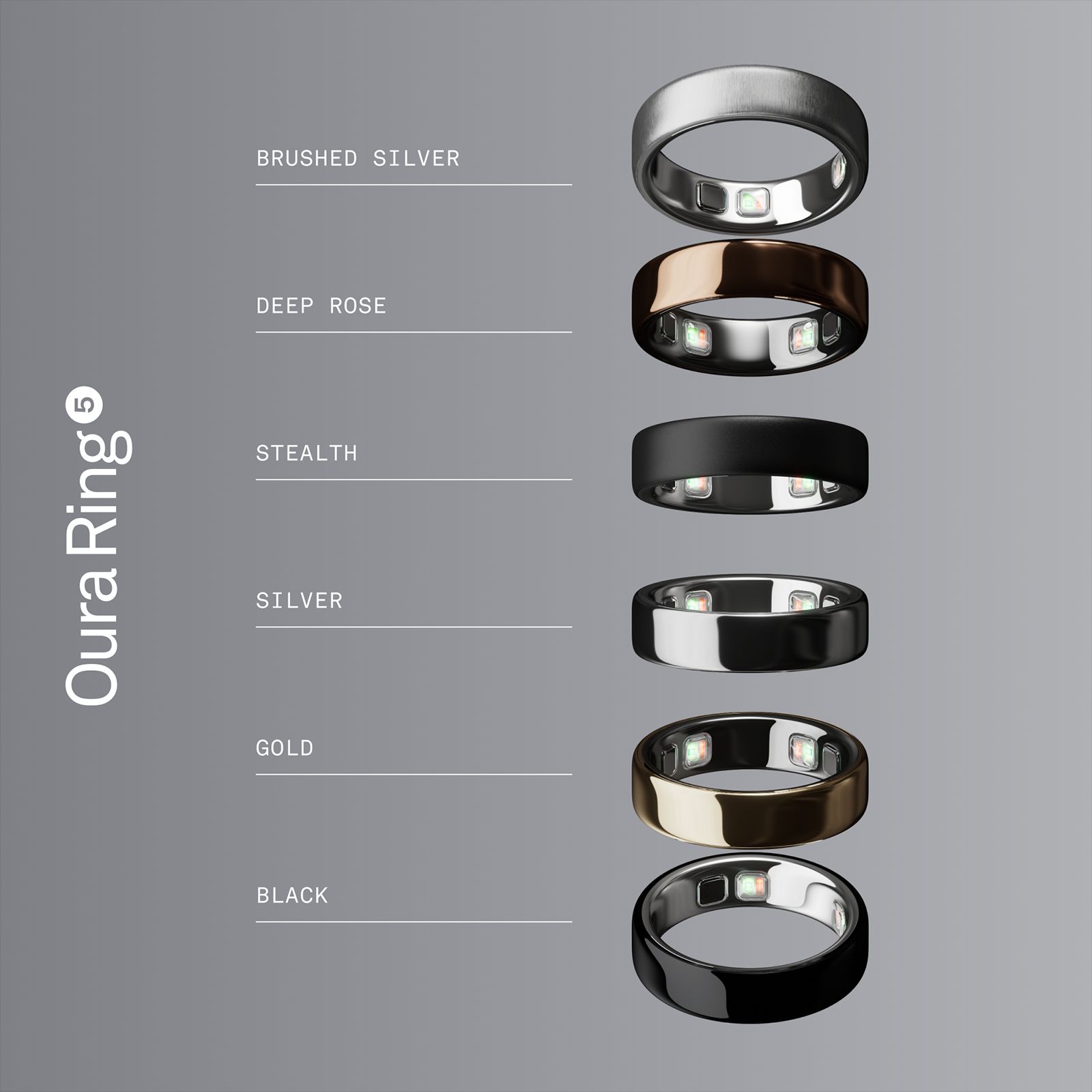 Oura Ring 5 Smart Ring with Health & Fitness Tracker (Size 8, Silver) Oura Ring 5 Smart Ring with Health & Fitness Tracker (Size 8, Silver)_7