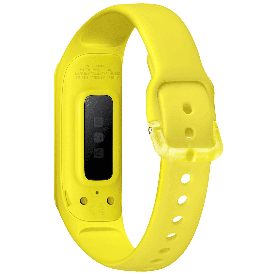 Samsung Galaxy Fit e Fitness Tracker (18.7mm) (Heart Rate Sensor, SM-R375NZYAINU, Black/Yellow, Rubber Band)_2