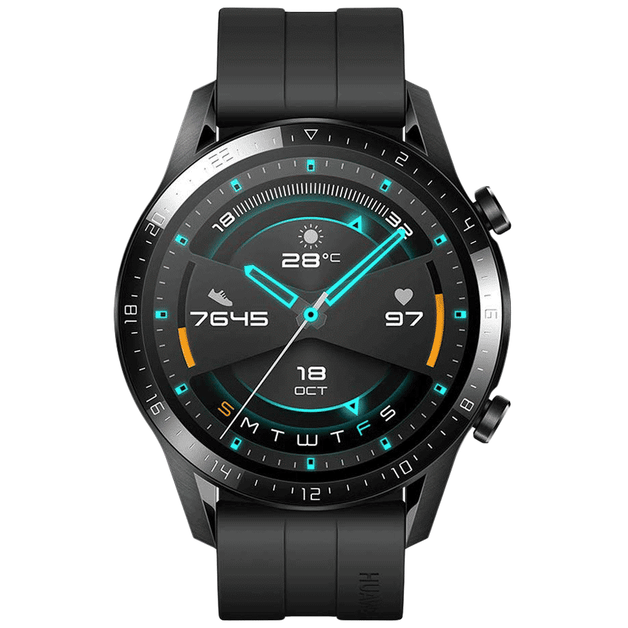 Huawei GT2 Smartwatch (GPS, 46mm) (Gemstone Processing Technology, LATONA-B19S, Black/Latona Black, Sport Band) Huawei GT2 Smartwatch (GPS, 46mm) (Gemstone Processing Technology, LATONA-B19S, Black/Latona Black, Sport Band)_1