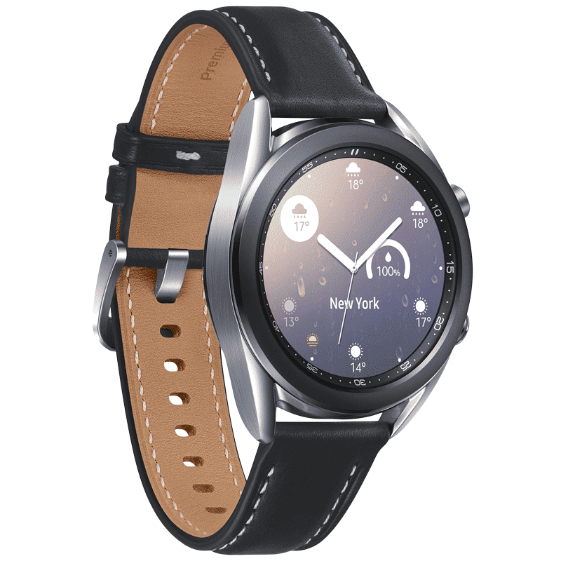 SAMSUNG Galaxy Watch3 GPS+Wi-Fi+Bluetooth Tizen OS Smartwatch (41mm Super AMOLED Display, Water Resistant, Black Strap)_2
