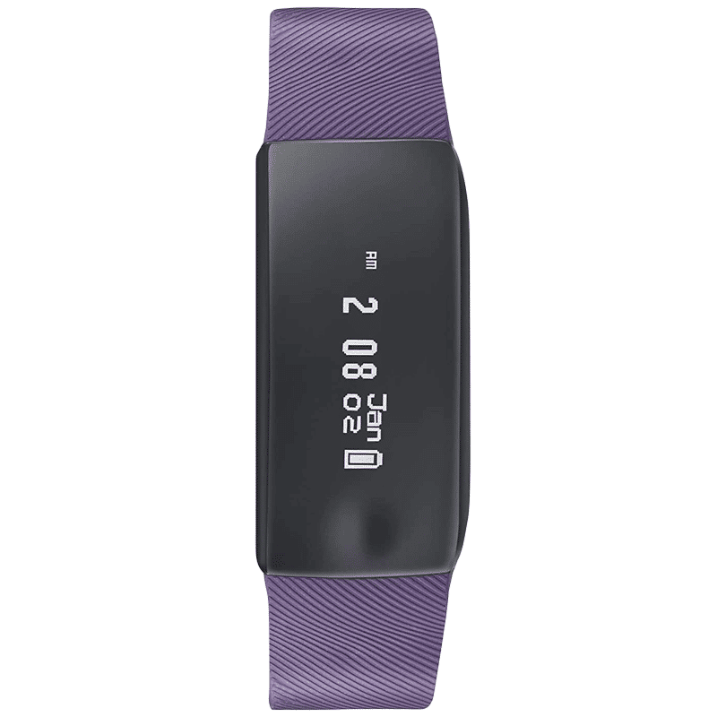 Fastrack Reflex Beat Smart Band (45.3mm) (Active Heart Rate Monitor, SWD90066PP02, Black/Purple, PU Band)_1