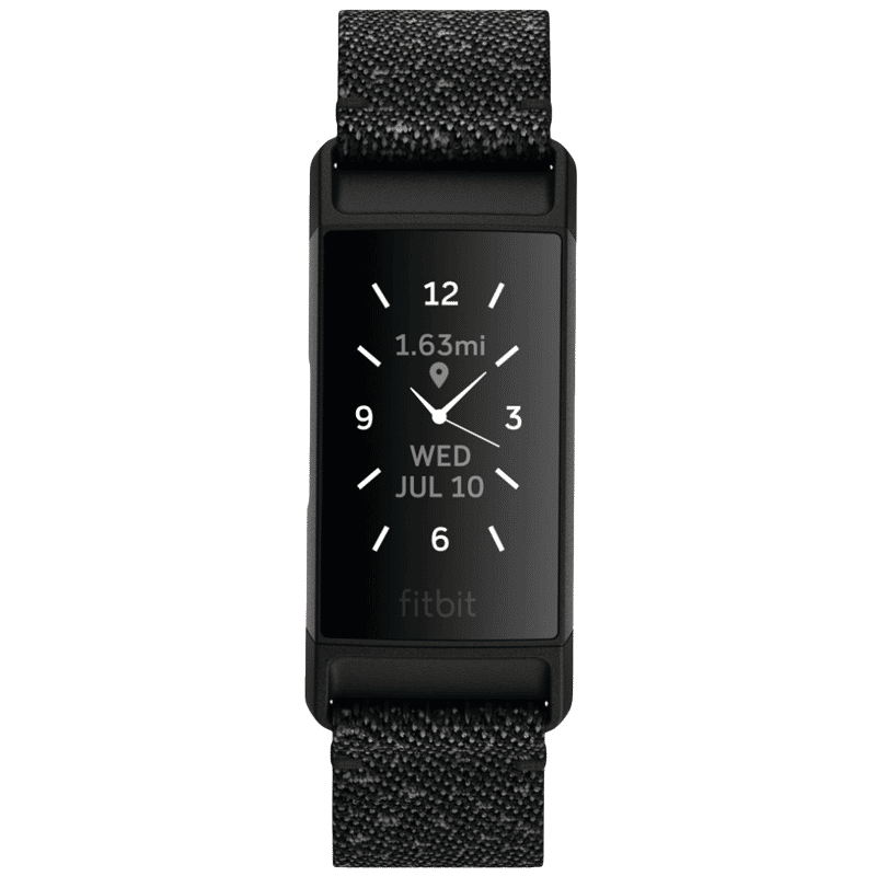 fitbit Charge 4 Fitness Tracker (Backlit Grayscale OLED Touchscreen, FB417BKGY, Black/Granite, Reflective Woven Band) fitbit Charge 4 Fitness Tracker (Backlit Grayscale OLED Touchscreen, FB417BKGY, Black/Granite, Reflective Woven Band)_1