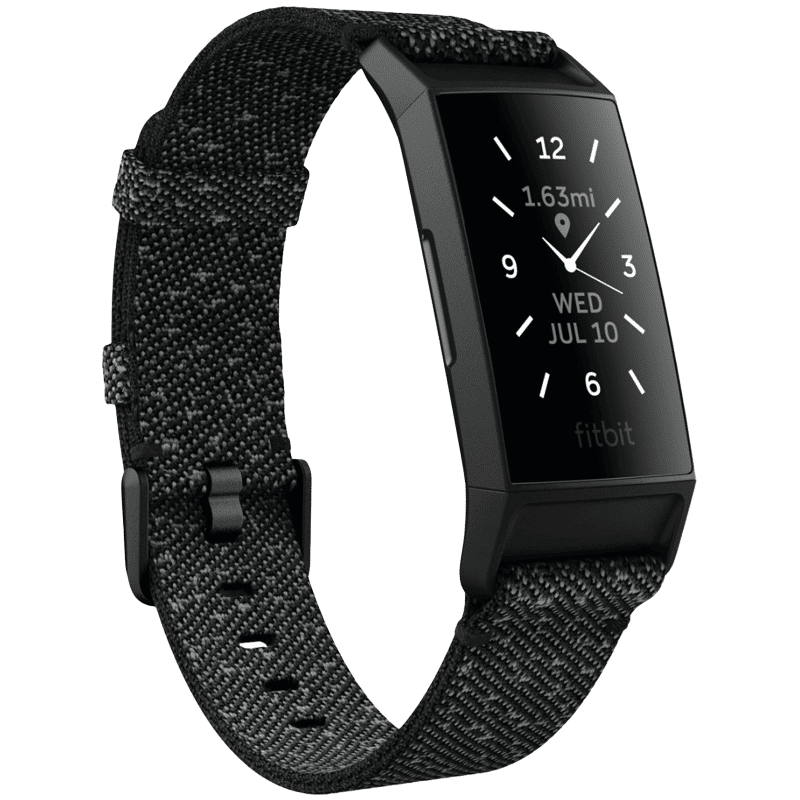 fitbit Charge 4 Fitness Tracker (Backlit Grayscale OLED Touchscreen, FB417BKGY, Black/Granite, Reflective Woven Band) fitbit Charge 4 Fitness Tracker (Backlit Grayscale OLED Touchscreen, FB417BKGY, Black/Granite, Reflective Woven Band)_2