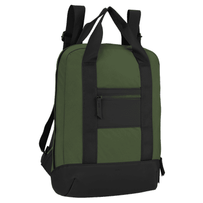 soundREVO Melbourne Nylon, PU Fabric Laptop Backpack for 14 Inch Laptop (6.99 L, Water Resistant, Green)