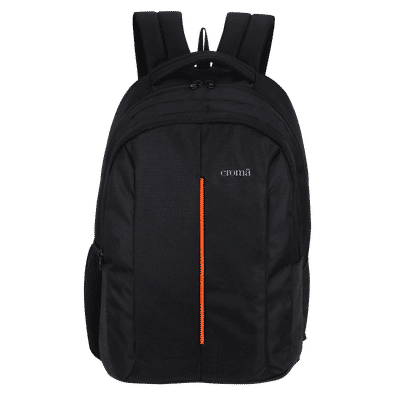 Croma AZ PU Leather Laptop Backpack for 14
                      Inch Laptop (16 L, Trolley Strap, Black)