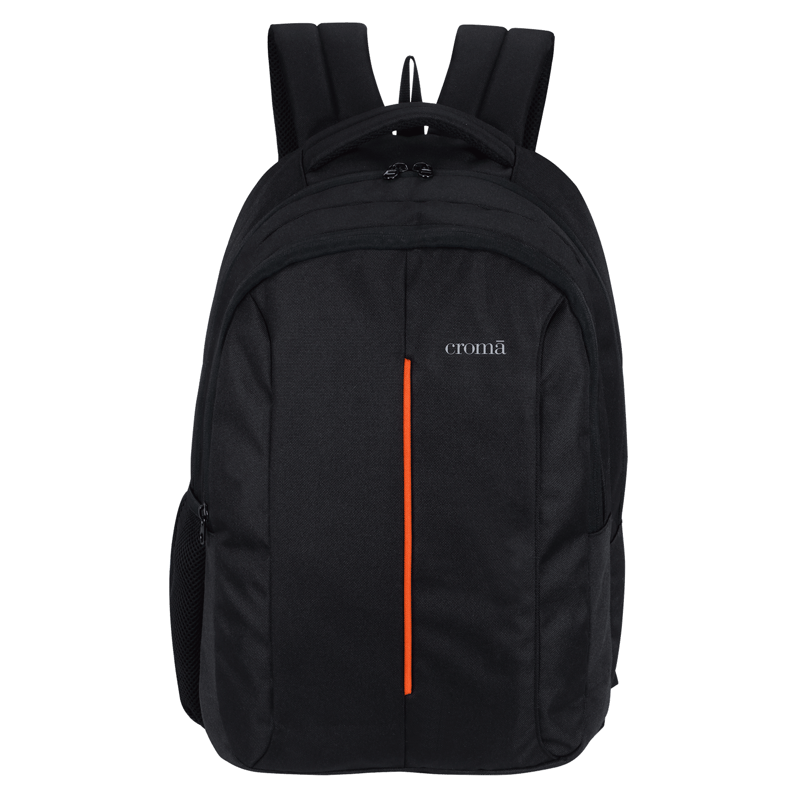 Croma AZ PU Leather Laptop Backpack for 14 Inch Laptop (16 L, Trolley Strap, Black)_1