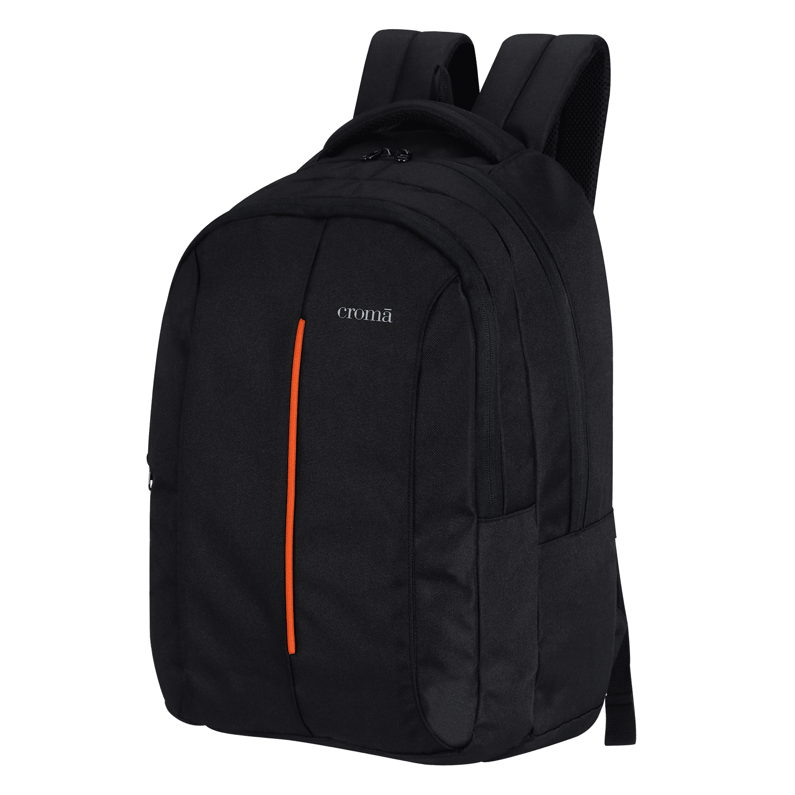 Croma AZ PU Leather Laptop Backpack for 14 Inch Laptop (16 L, Trolley Strap, Black)_7