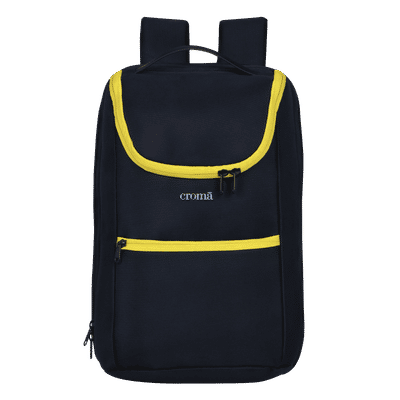Croma MKB PU Leather Laptop Backpack for 16
                      Inch Laptop (17 L, Ergonomic Padded Shoulder
                      Straps, Yellow)
