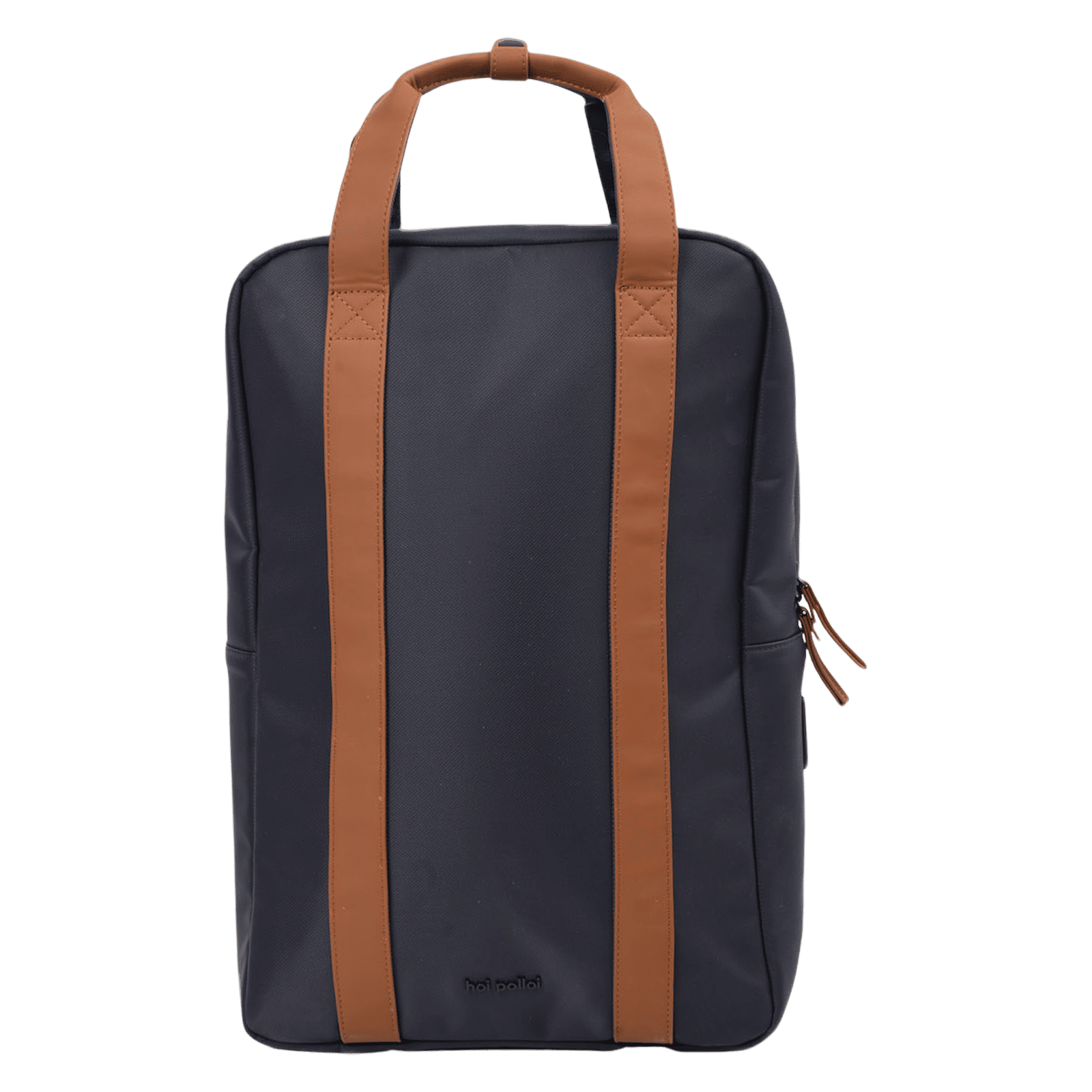 hoi polloi Stanly Nylon, Polyester, PU Laptop Backpack for 16 Inch Laptop (13.8 L, Water Resistant, Starry Night Blue & Tan)_1