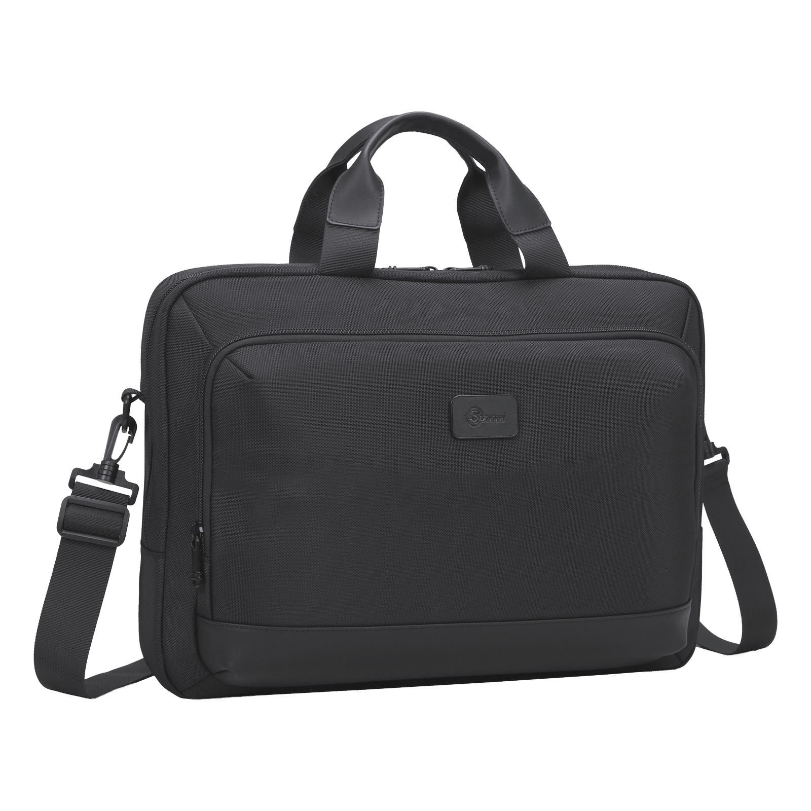 Sunmi Polyester Laptop Business Messenger Bag for 15.6 Inch Laptop (10 L, Front Zipper Pocket, Black) Sunmi Polyester Laptop Business Messenger Bag for 15.6 Inch Laptop (10 L, Front Zipper Pocket, Black)_2