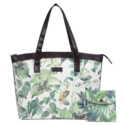 Croma Nylon & Cotton Tote Bag for 15 Inch
                      Laptop (Water Bottle Pocket, White)