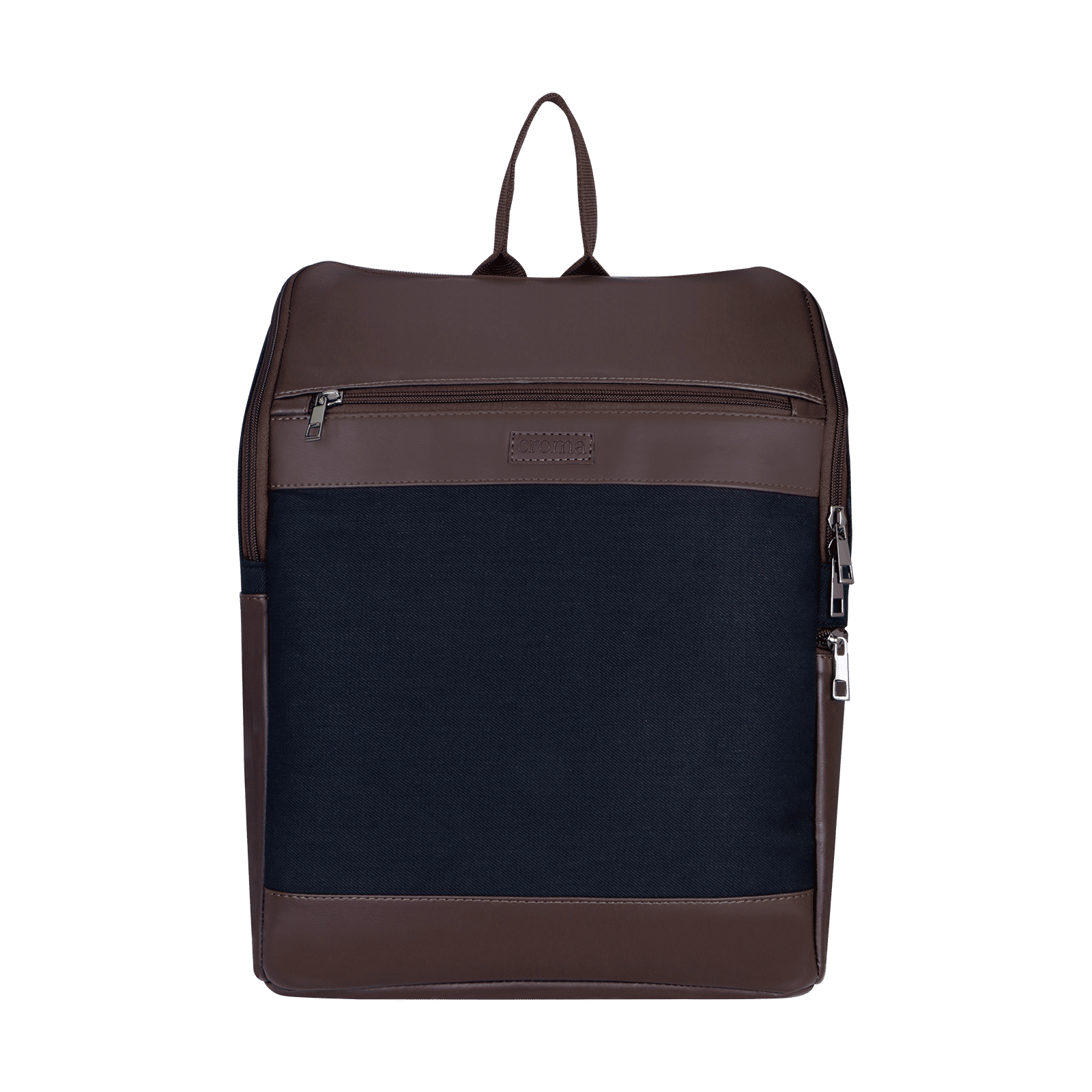 Croma Twill Canvas & PU Laptop Bag for 15 Inch Laptop (Adjustable Shoulder Straps, Brown) Croma Twill Canvas & PU Laptop Bag for 15 Inch Laptop (Adjustable Shoulder Straps, Brown)_1