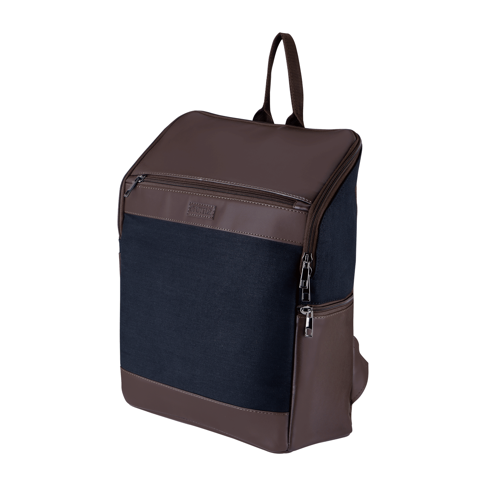 Croma Twill Canvas & PU Laptop Bag for 15 Inch Laptop (Adjustable Shoulder Straps, Brown) Croma Twill Canvas & PU Laptop Bag for 15 Inch Laptop (Adjustable Shoulder Straps, Brown)_4