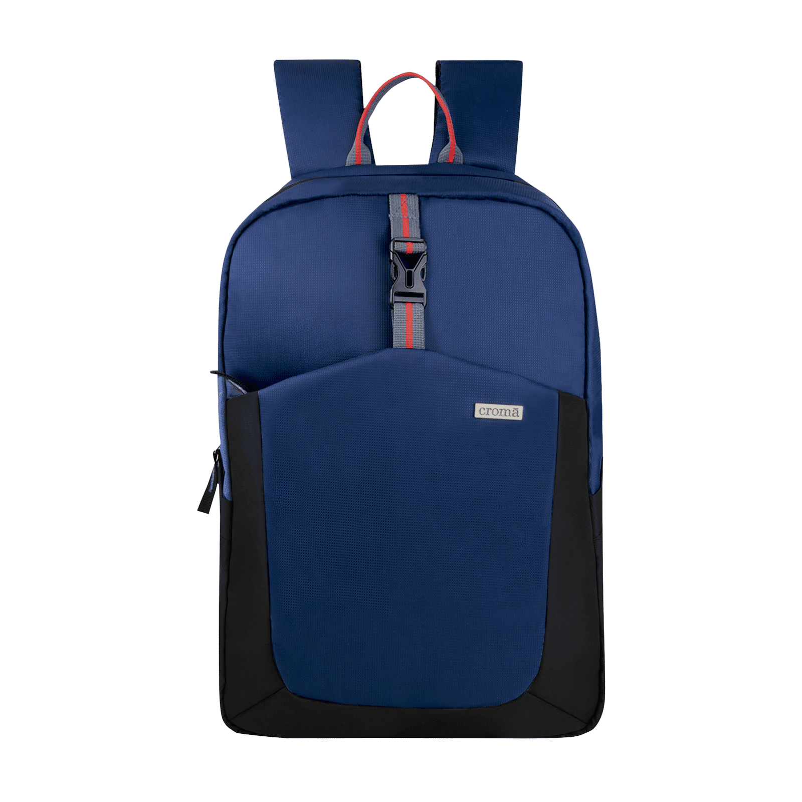 Croma Polyester Backpack for 15.6 Inch Laptop (17L, Water Bottle Pocket, Blue)_1