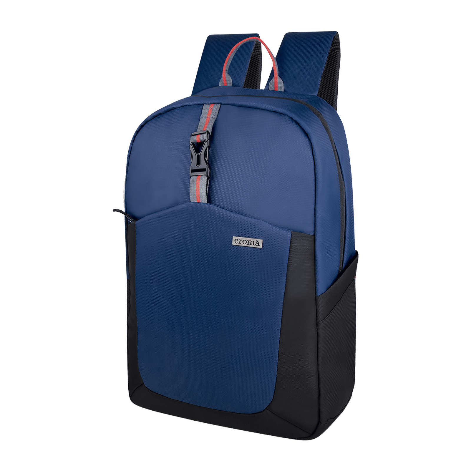 Croma Polyester Backpack for 15.6 Inch Laptop (17L, Water Bottle Pocket, Blue)_5