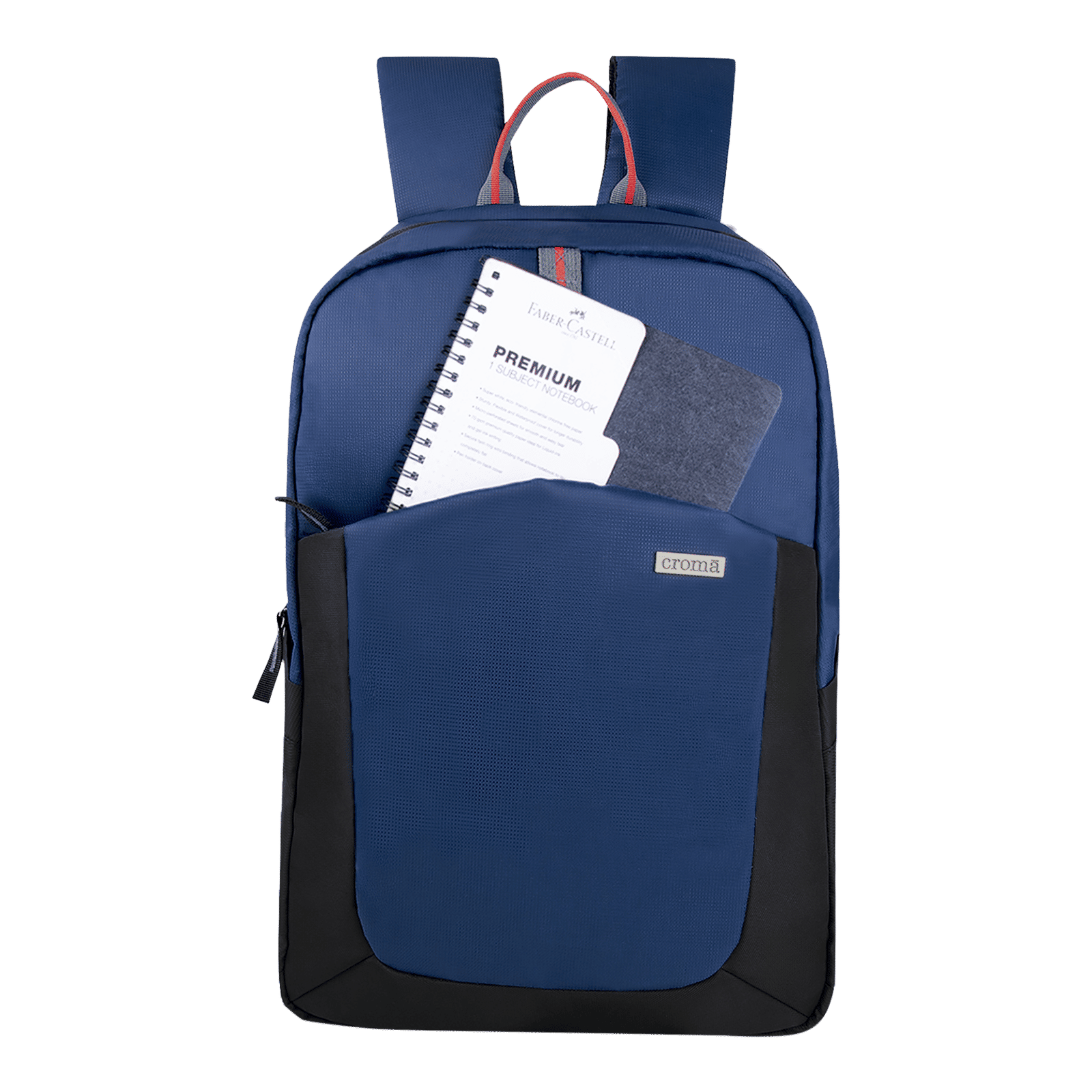 Croma Polyester Backpack for 15.6 Inch Laptop (17L, Water Bottle Pocket, Blue)_6