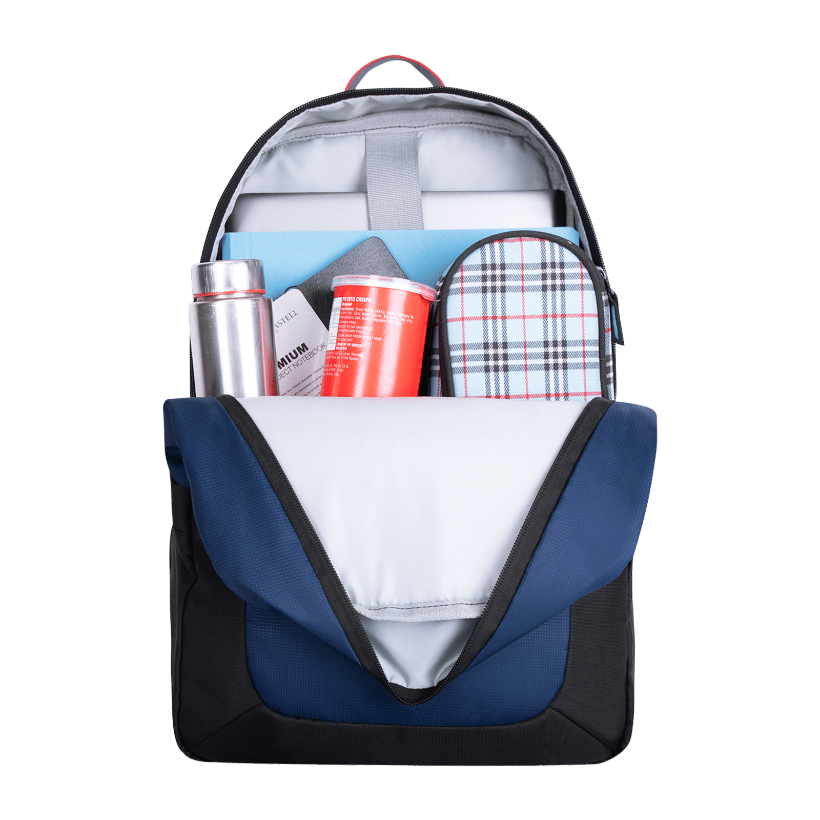 Croma Polyester Backpack for 15.6 Inch Laptop (17L, Water Bottle Pocket, Blue)_8