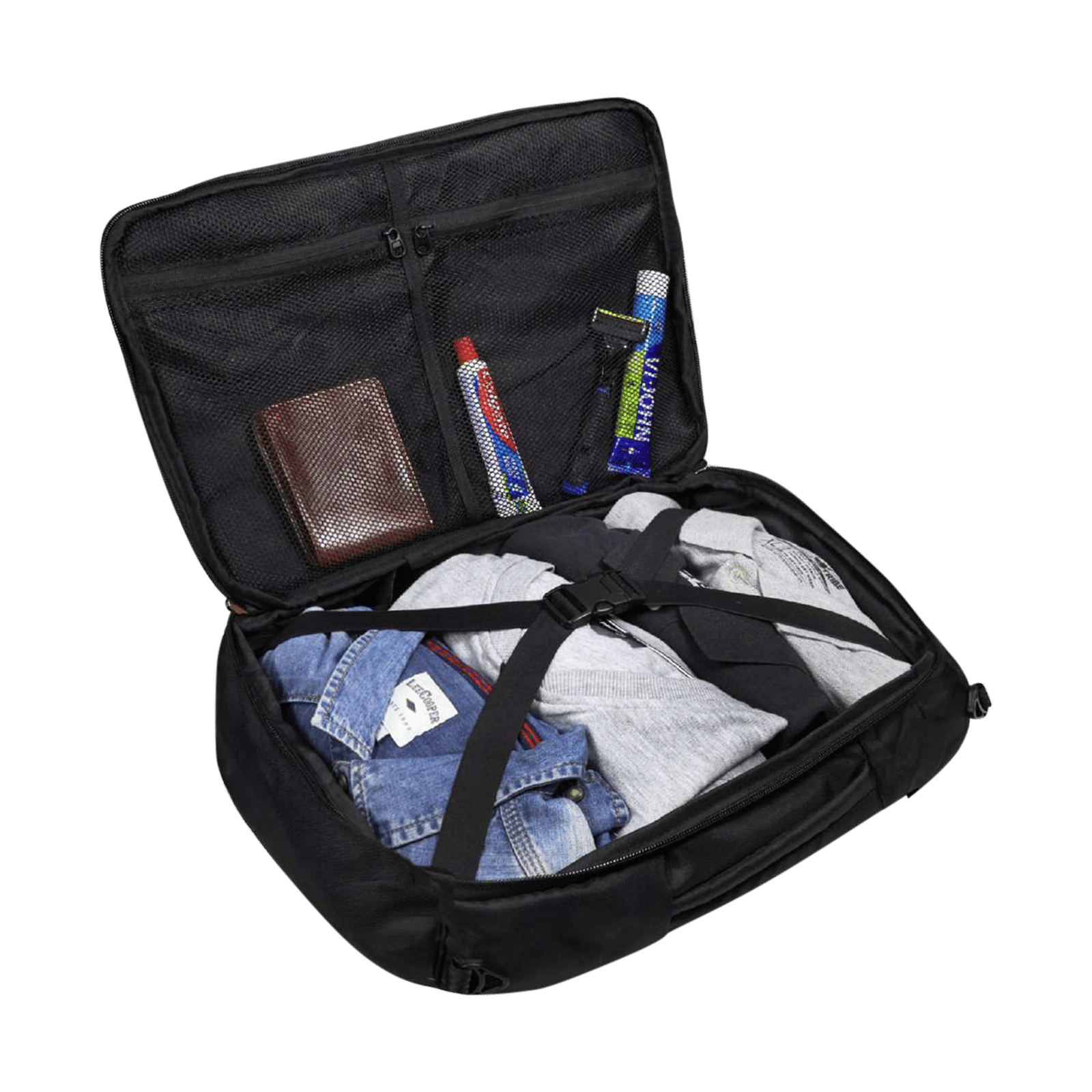 Croma Overnighter Polyester Backpack for 15.6 Inch Laptop (21 L, Convertible, Black)_19