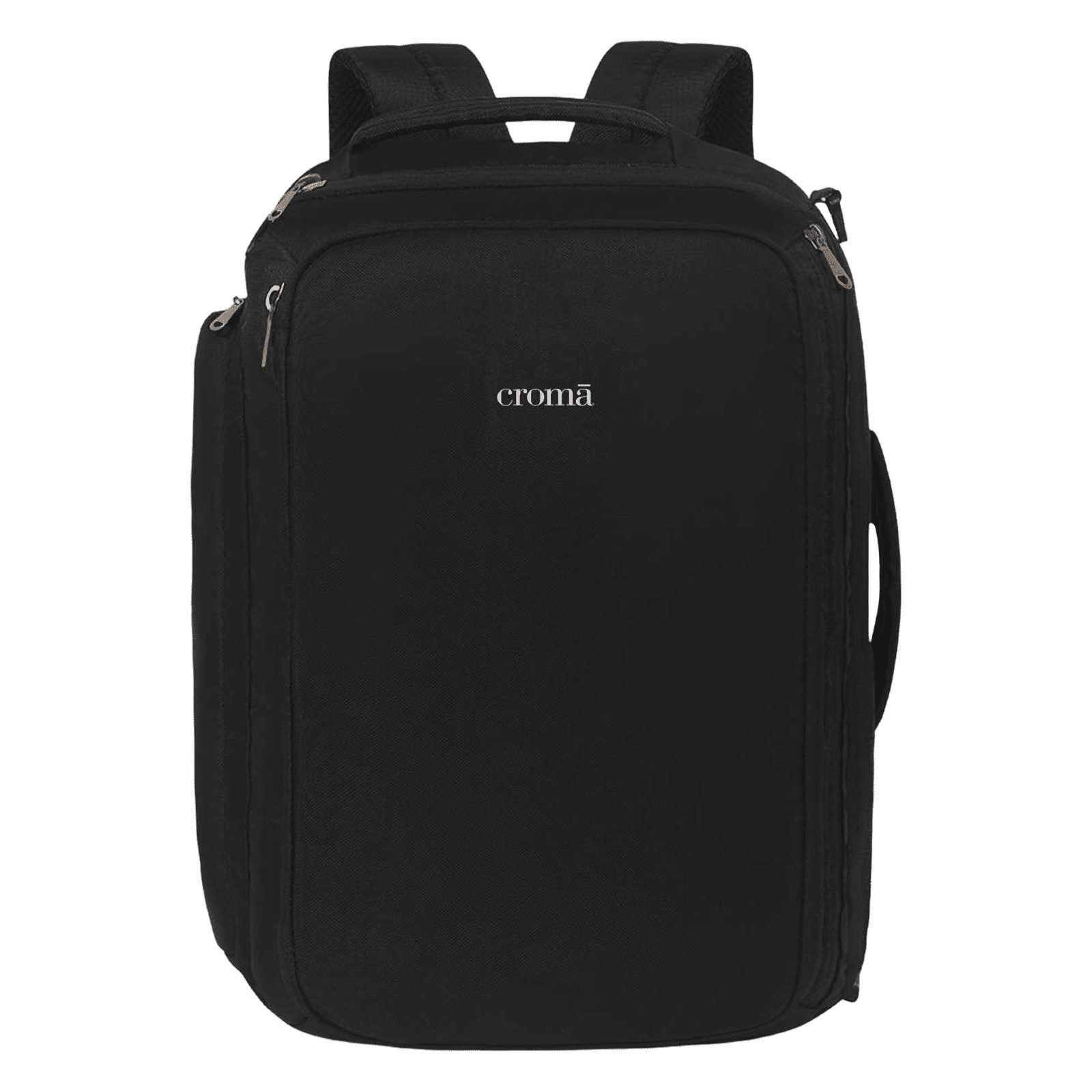 Croma Overnighter Polyester Backpack for 15.6 Inch Laptop (21 L, Convertible, Black)_4