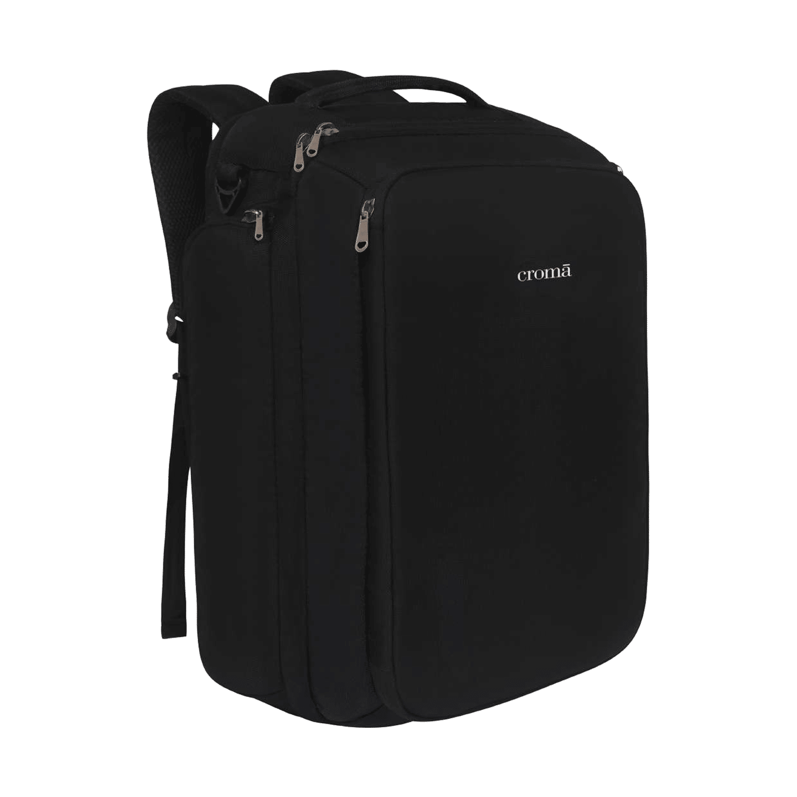 Croma Overnighter Polyester Backpack for 15.6 Inch Laptop (21 L, Convertible, Black)_6