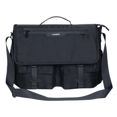 Soundrevo Polyester Messenger Bag for 15.6 Inch Laptop (21 L, Water Resistant, Black)