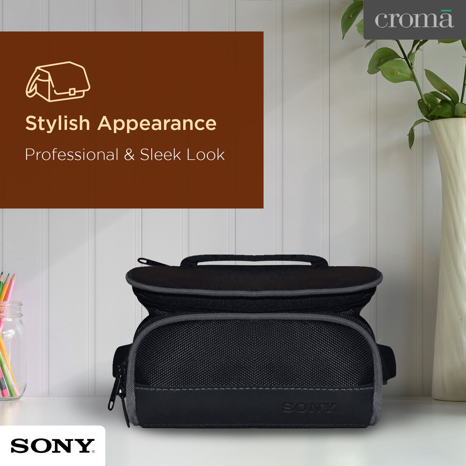 SONY MII-HD2 Nylon Camera Pouch For DSLR (  Protective Interior , MII-HD2 , Black )_8