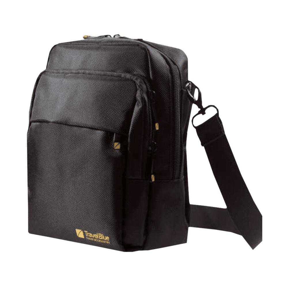 TRAVEL BLUE Polyester Sling Bag ( Capacious Design, TB-812, Black)_1