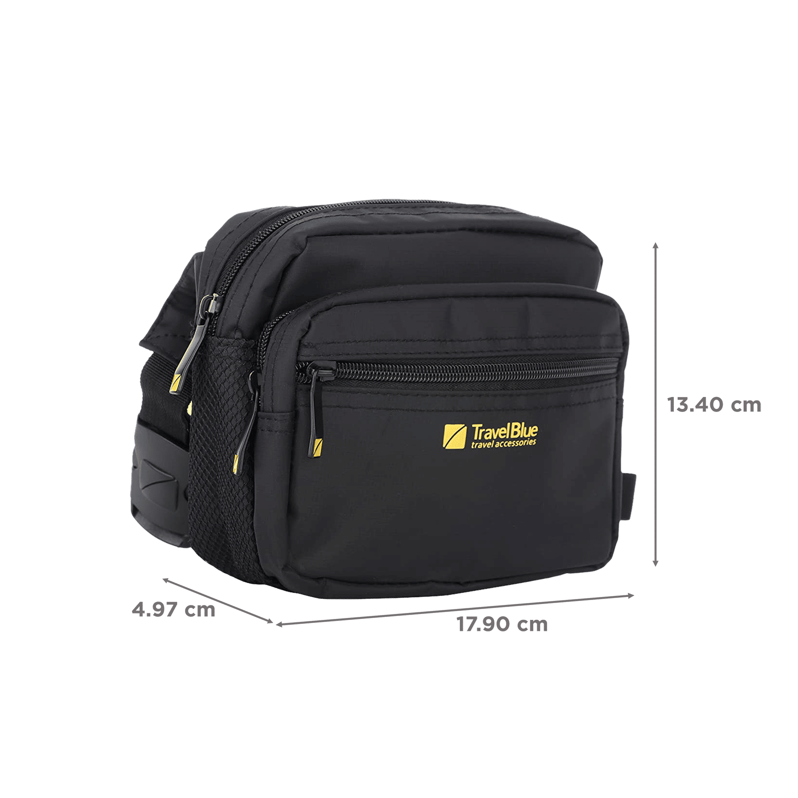 TRAVEL BLUE Polyester Metro Pouch (TB-635, Black)_2