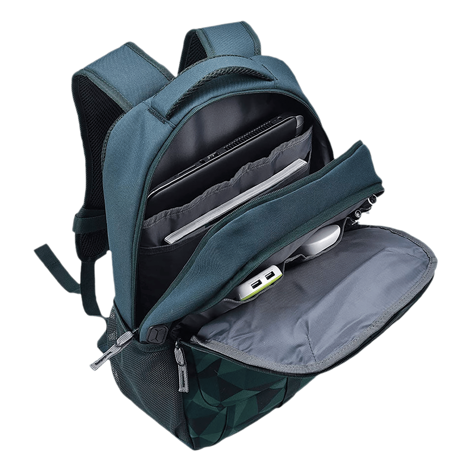 HP 200GRN Air Mesh Laptop Backpack for 15 Inch Laptop (Padded Shoulder Strap, Green Accents and Camoprints)_3