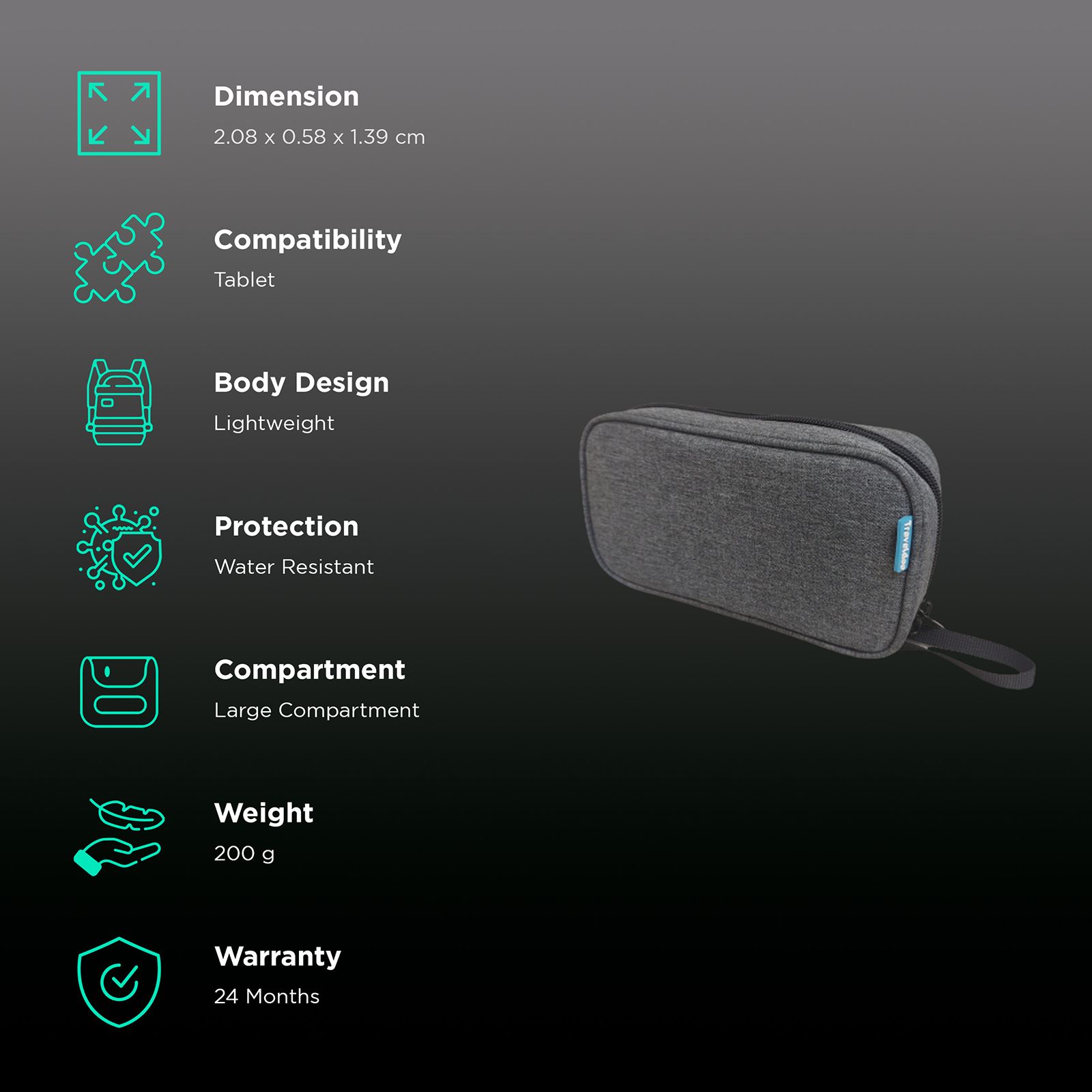 Traveldoo Pouch (COX02003, Black) Traveldoo Pouch (COX02003, Black)_3