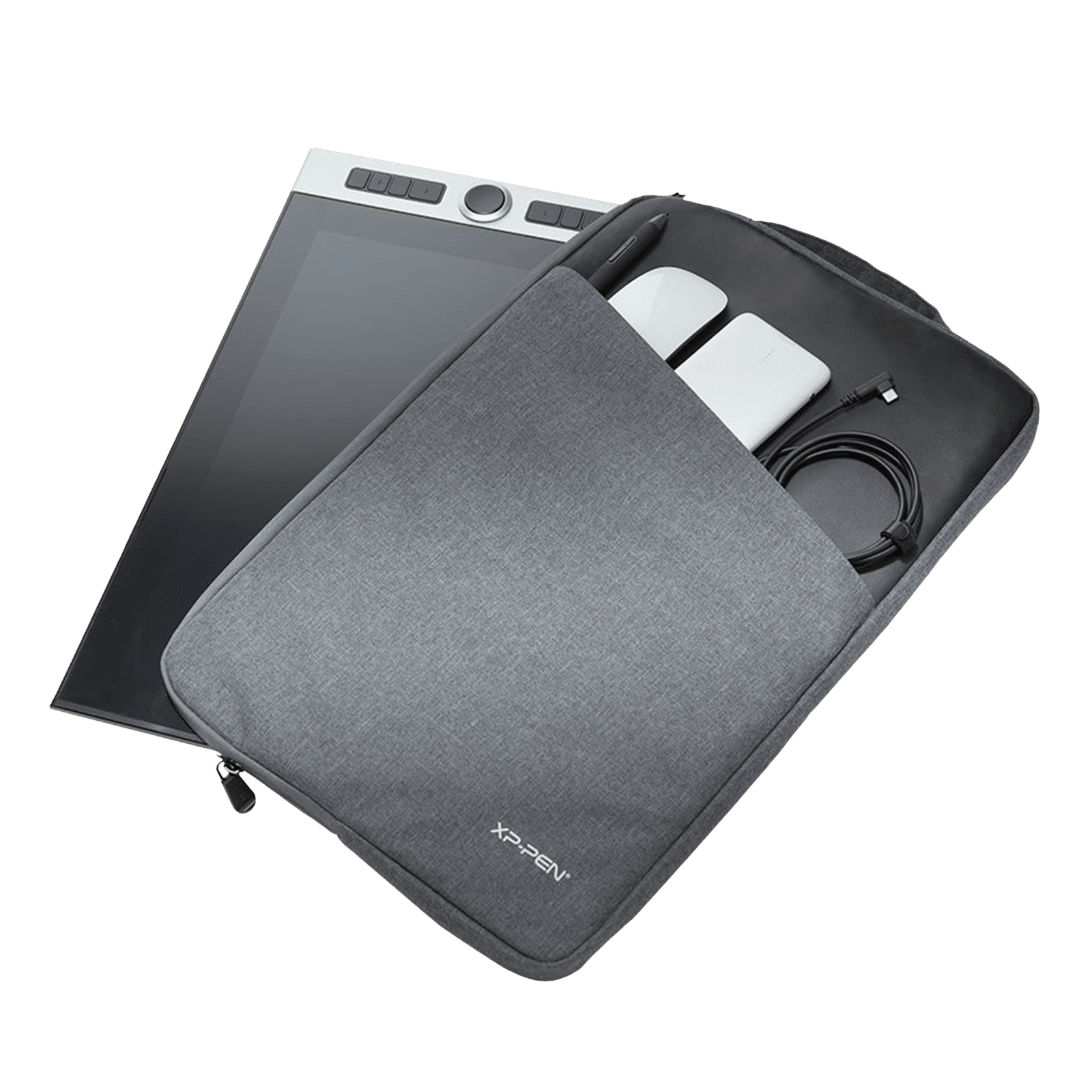 XPPen ACJ03 Polyester Sleeve for 12, 13.3, 15.6, 16 Inch Tablets (Waterproof & Shockproof, Grey)_5